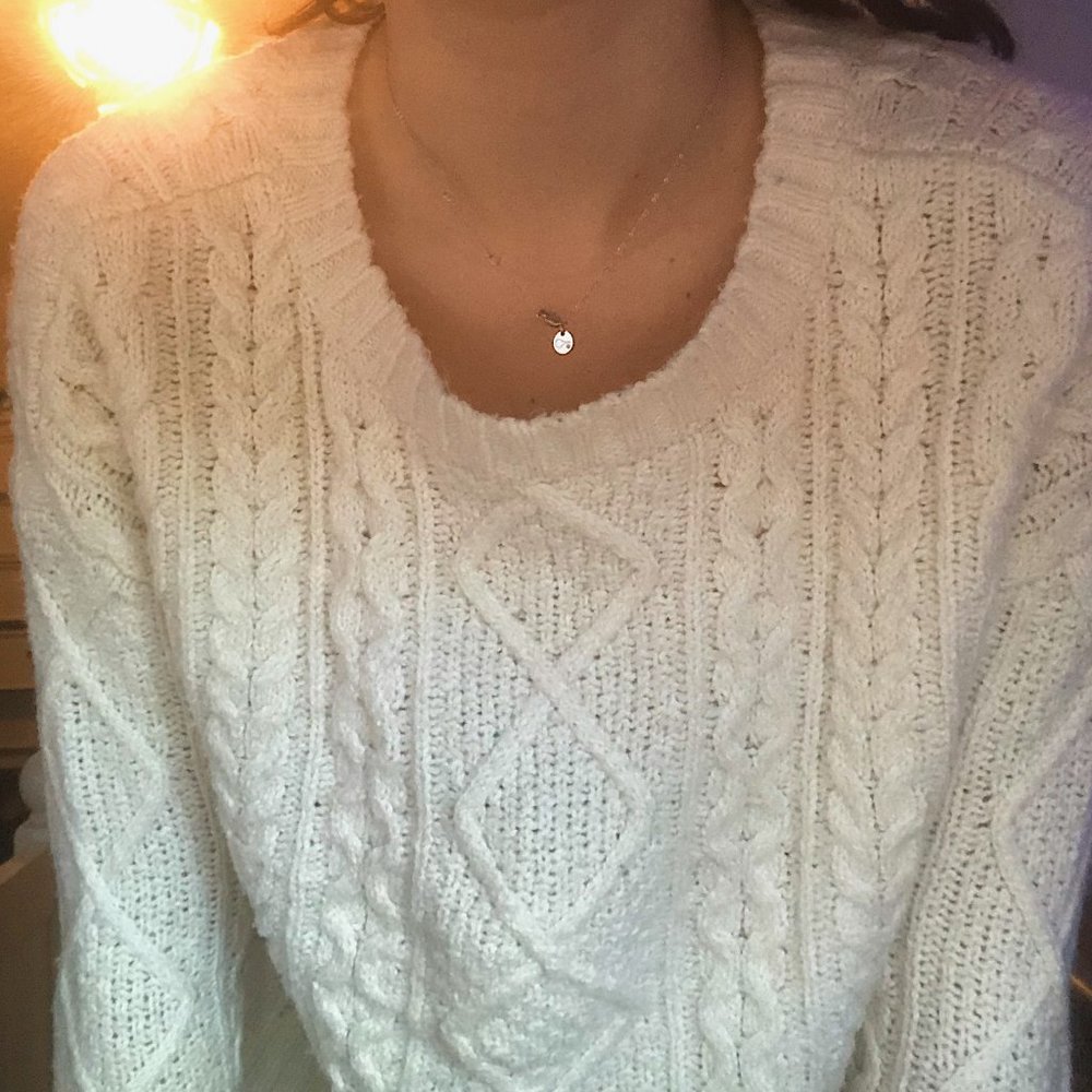American Eagle White Sweater